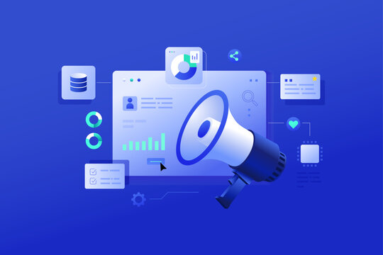 Digital Marketing Data Analytics illustration