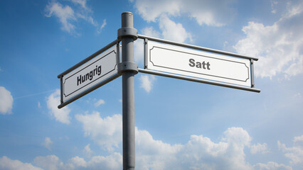 Signposts the direct way to full versus hungry