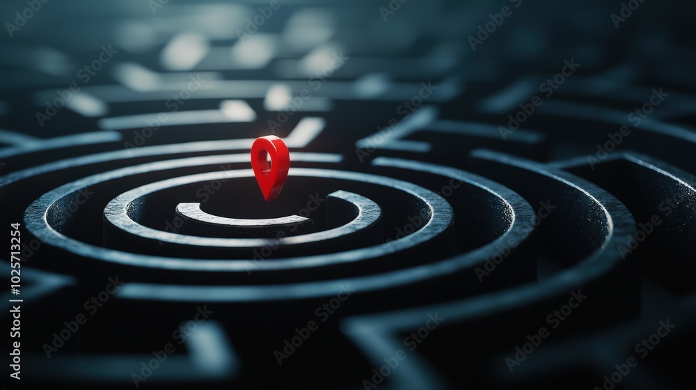 Poster a maze with no exit, symbolizing the circular thinking of a fixed mindset.