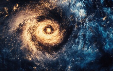 hurricane eye seen from a space Professional stock photo 