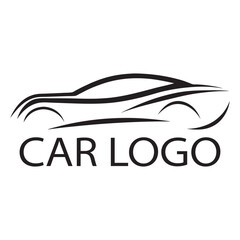 car silhouette logo design, modern and simple concept. 