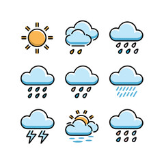 Obraz premium weather, icon,