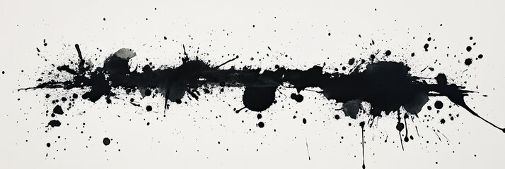 Naklejka premium Ink stain texture with natural bleed effects, showing rich, dark spots against light background