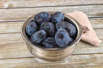 Fresh raw sweet juicy plum