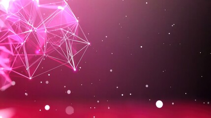 Abstract Digital Background with Pink Connections and Lights
