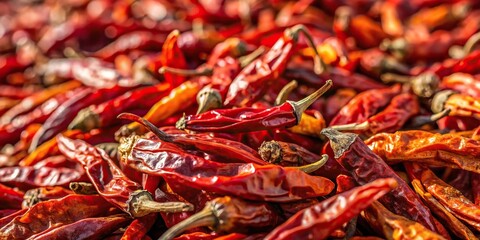 Close-up of dried and red peppers drying in the sun