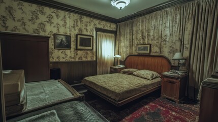 An overnight stay at a haunted hotel, part of a dark tourism experience where guests report ghostly encounters.