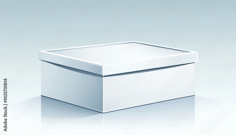Poster ideal storage solution for documents, depicted as a 3d white archive box with a lid.