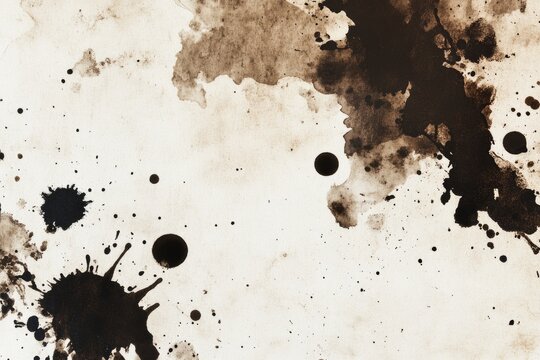 Ink stain texture with natural bleed effects, showing rich, dark spots against light background