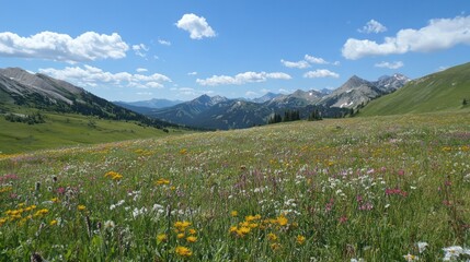 Fototapeta premium High-altitude meadows slowly disappearing, with endangered species and rare plants struggling to survive.