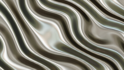 Chrome metal background, shiny and lustrous metal pattern texture, silky liquid chrome waves.