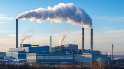 An eco-friendly power plant utilizing industrial waste to generate sustainable energy.