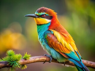 Fototapeta premium Majestic National Bird of Hungary in Natural Habitat, Captured in Stunning Detail and Colorful Plumage