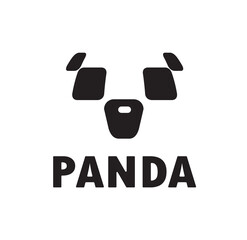 Abstract Panda Face Logo Animal Symbol Vector Design Icon © Abrastack Stu Design