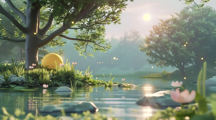 3d cartoon background