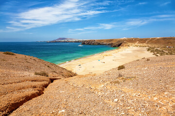 Beach Playa Mujeres, Island Lanzarote, Canary Islands, Spain, Europe.