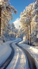 Obraz premium road in the snow