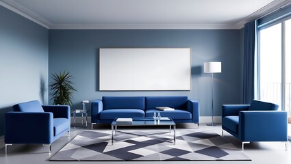 mock up for picture or photo frame, empty frame on bright wall with dried plants