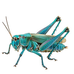 grasshopper on white background