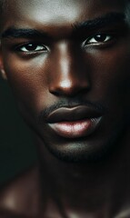 Obraz premium Close-up portrait of a man's face.