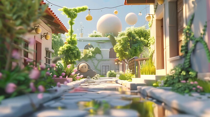 Fototapeta premium c4d cartoon wallpaper