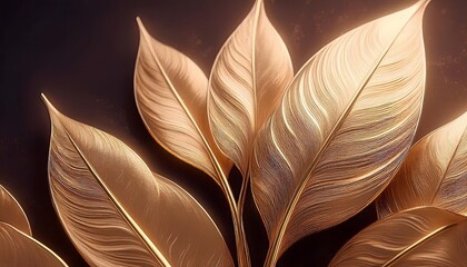 Beautiful leaf-shaped gold leaf Show off your skill and care in designing gold leaf.