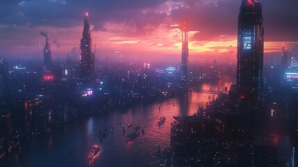 Landscape of office town in Tokyo, Japan