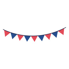 Obraz premium Flags for decoration. USA patriotic celebration Vector illustration.
