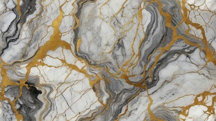 a white marble with gold and gray stripes