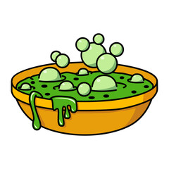 Ciotola con pozione velenosa - Cartoon horror - Halloween