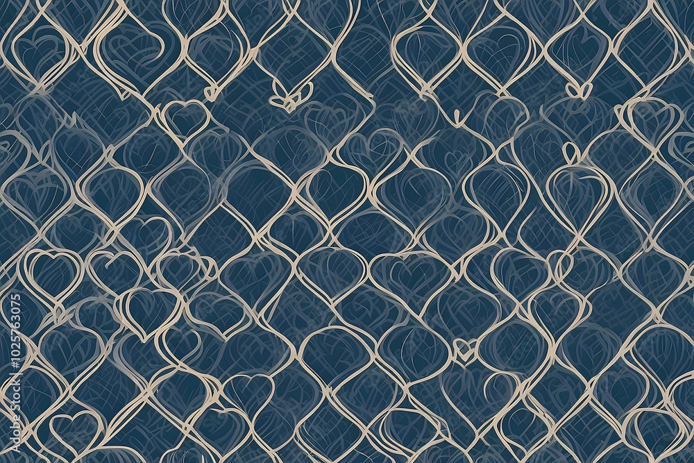 Poster intricate navy lattice design, perfect for elegant and structured visual backgrounds