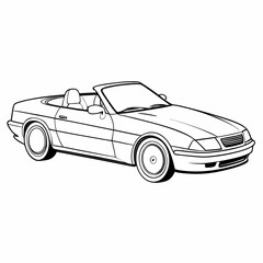 Obraz premium car line art isolated on a white background 