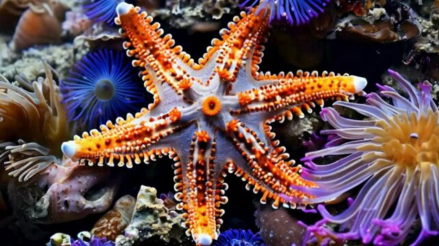 starfish and coral