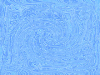This elegant abstract background features a color palette with shades of blue. This design is filled with swirling shapes and patterns