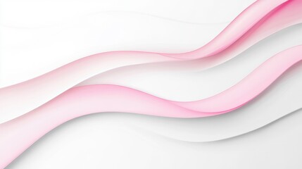 Soft pink waves dance on a serene white canvas, creating a soothing and artistic atmosphere