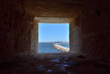 The Citadel of Qaitbay is the most famous landmark in Alexandria, Egypt