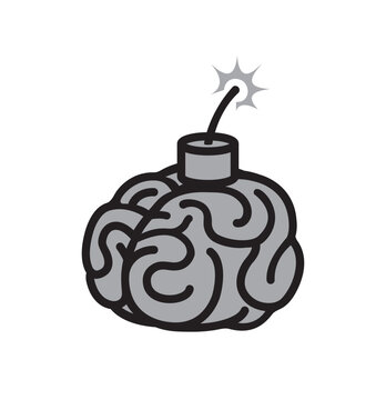 Creative brain Explosion Logo Vector Symbol Icon Design Illustration	
