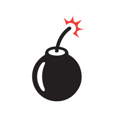 Fire bomb logo vector design. explode bomb symbol design icon 