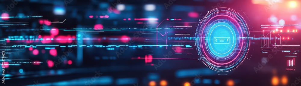 Poster aidriven safety system projecting holographic alerts and warnings in a futuristic workspace, dark sc