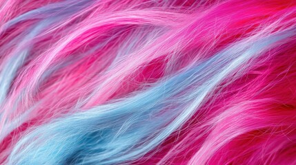 Obraz premium Vivid pink blue synthetic hair texture