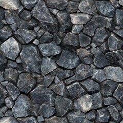 Fototapeta premium Granite stones with high detail textures, deep gray and black tones, realistic pattern