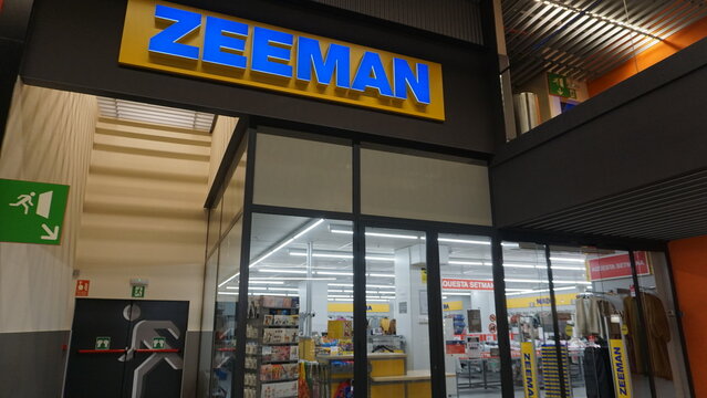 Lloret de mar, Spain - September 30, 2024: Zeeman store sign. Zeeman is a European chain store, supermarket for clothes