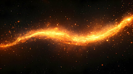 Fototapeta premium Golden Particles Flowing Abstract Background Animation Loop