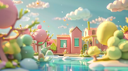 cartoon podium background