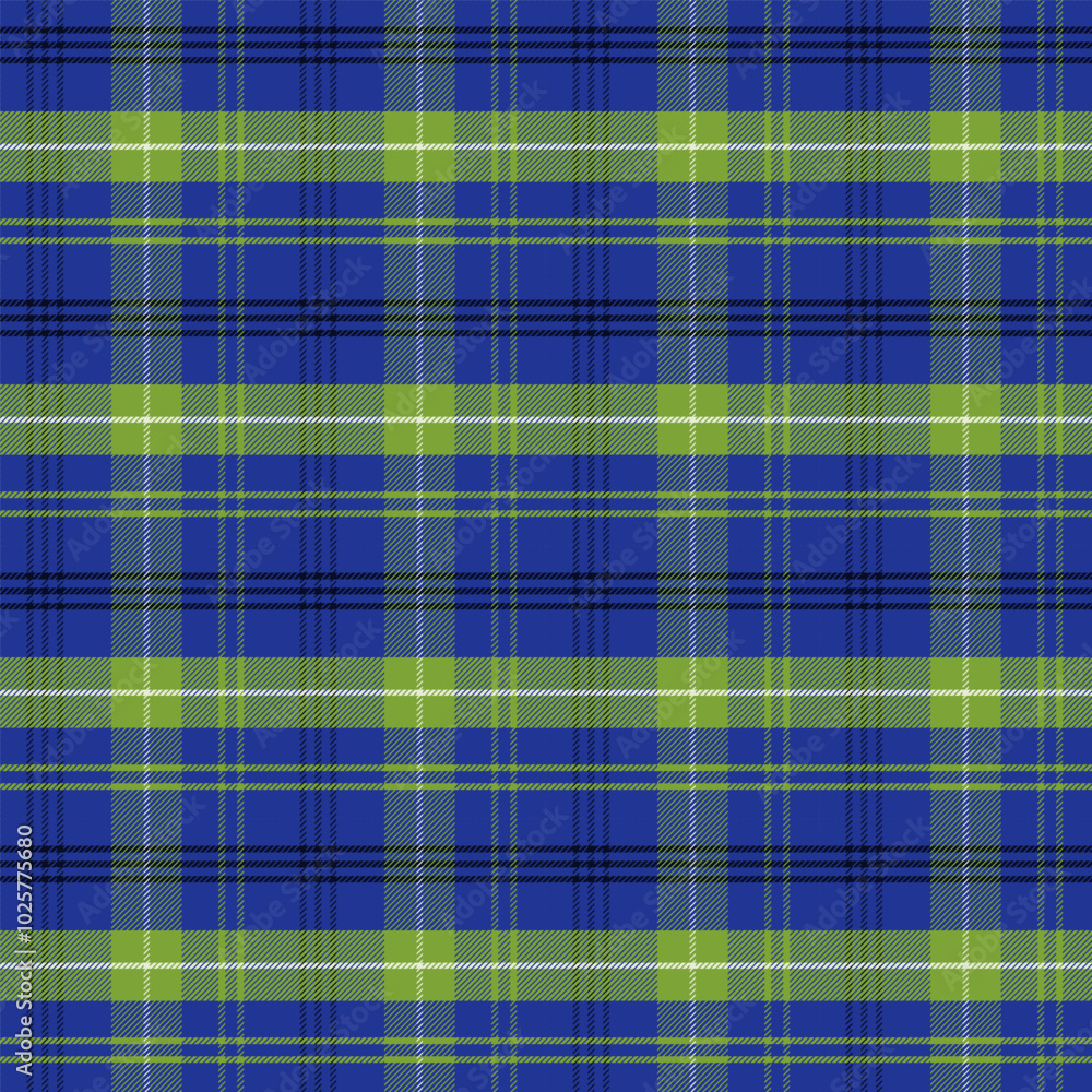 Canvas Prints plaid with twill weave repeat pattern.gingham seamless pattern in navy blue and green.checkered tart