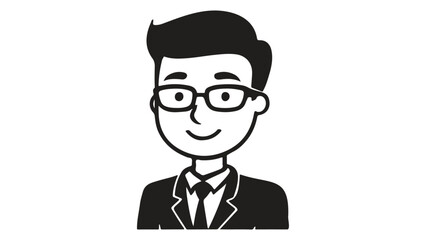 man in glasses vector illustration vector