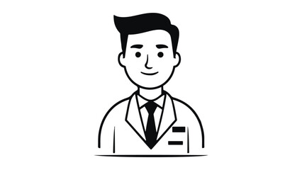 simple doctor character vector illustration