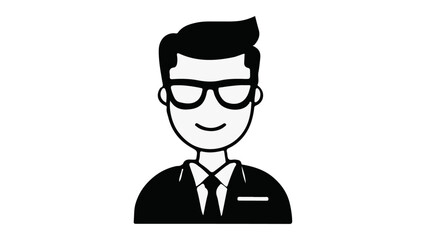 man in suit vector illustration