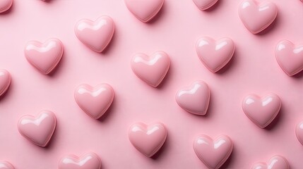 Fototapeta premium Pink Heart Pattern for Romantic Themes and Designs