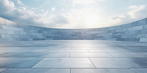 Architectural Square Platform Perfect for Auto Product Display Advertising Background